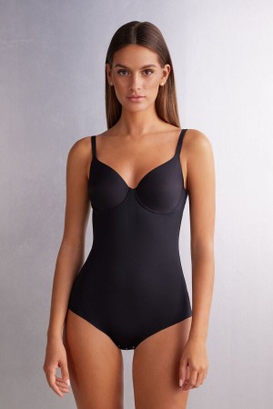 Body Intimissimi Francesca In Ultralight Microfiber Damske Čierne | 24016-TGRB