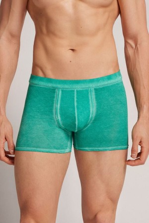 Boxer Intimissimi Natural Fresh Cotton Panske Zelene | 49108-XVIK