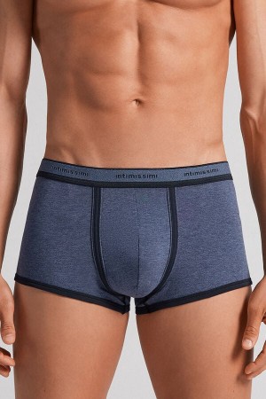 Boxer Intimissimi Superior Cotton With Logo Panske Modre Modre | 69132-CYVE