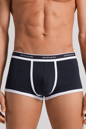 Boxer Intimissimi Superior Cotton With Logo Panske Modre Biele | 30782-RSMO