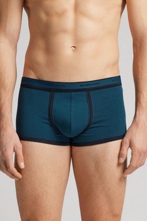 Boxer Intimissimi Superior Cotton With Logo Panske Zelene | 45870-TGML