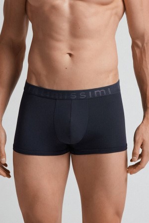 Kratasy Intimissimi Microfiber Logo Panske Čierne | 24761-QWCV