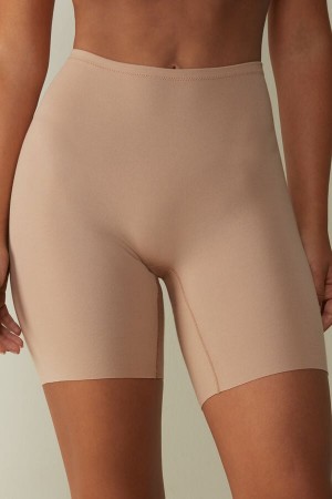 Kratasy Intimissimi Raw Edge Seamless Cotton Damske Oranžové Béžové | 69853-JRNS