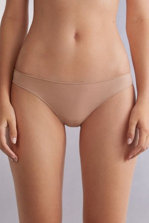 Nohavičky Intimissimi Low Rise Cotton Damske Oranžové Béžové | 63508-PRNA