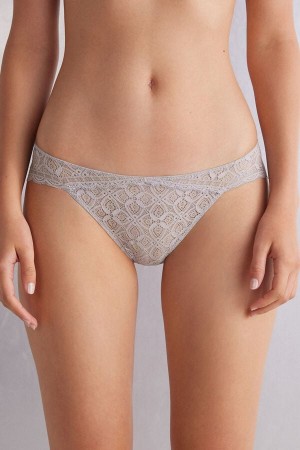 Nohavičky Intimissimi Low Rise Lace Damske Siva | 78231-EMGU