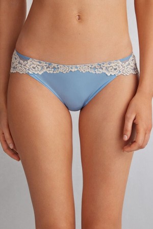 Nohavičky Intimissimi Pretty Flowers Damske Modre Biele | 86371-CLMH