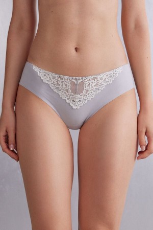 Nohavičky Intimissimi Pretty Flowers Seamless Cotton Damske Siva | 69574-KXYD