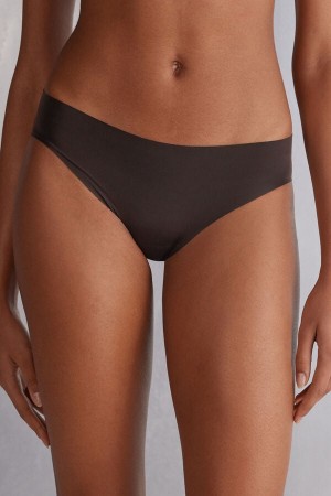 Nohavičky Intimissimi Seamless Microfiber Damske Béžové Hnede | 47695-VYPR