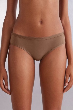 Nohavičky Intimissimi Ultralight Cotton Damske Tmavo Béžové | 97358-RJZE