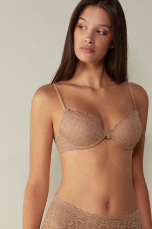 Podprsenka Intimissimi Bellissima Push-Up Lace Damske Oranžové Béžové | 32105-YXML