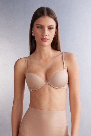 Podprsenka Intimissimi Bellissima Push-Up Ultralight Microfiber Damske Oranžové Béžové | 62453-KLXP