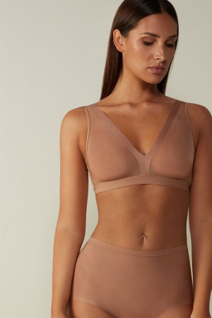 Podprsenka Intimissimi Lara Invisible Touch Triangle Damske Béžové | 67380-ZHMB