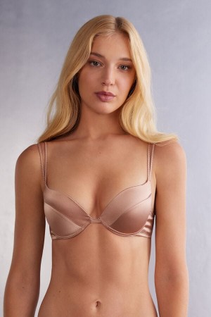 Podprsenka Intimissimi Simona Super Push-Up Silk Damske Ruzove | 37869-VAUK