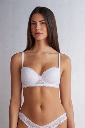 Podprsenka Intimissimi Sofia Balconette Lace Damske Biele | 26894-HFEL