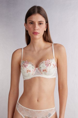 Podprsenka Intimissimi Summer Sunset Sofia Balconette Damske Biele | 23485-SBUZ