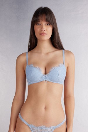 Podprsenka Intimissimi The Most Romantic Season Gioia Super Push-Up Damske Modre | 45061-JLDY