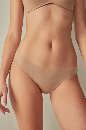 Slipy Intimissimi Brazilian Seamless Ultra Light Microfiber Damske Oranžové Béžové | 58617-NCXT