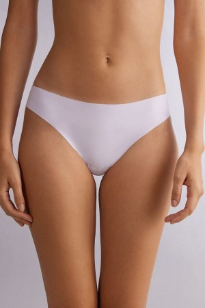 Slipy Intimissimi Brazilian Seamless Ultra Light Microfiber Damske Biele | 01742-BYEU