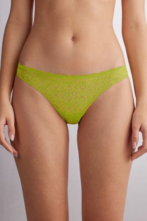 Slipy Intimissimi Lace And Microfiberzilian Damske Zelene | 73026-XCPU