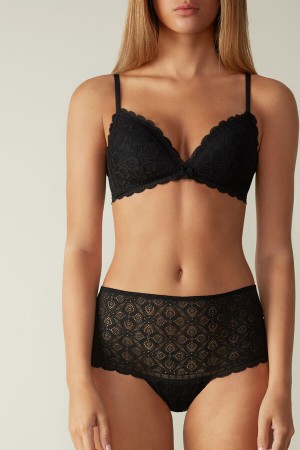 Slipy Intimissimi Lace Hipster Damske Čierne | 62345-JTCW