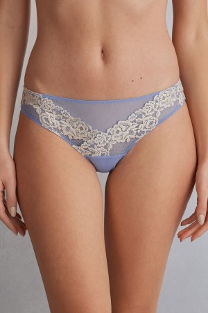 Slipy Intimissimi Pretty Flowerszilian Damske Modre Biele | 43197-CAGP