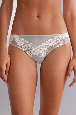 Slipy Intimissimi Pretty Flowerszilian Damske Siva | 94382-MGFV