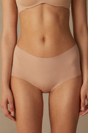 Slipy Intimissimi Seamless Microfiber Hipster Damske Oranžové Béžové | 24309-QNID