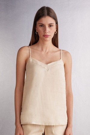 Tielko Intimissimi Linen Cloth Damske Béžové | 63910-OXFN