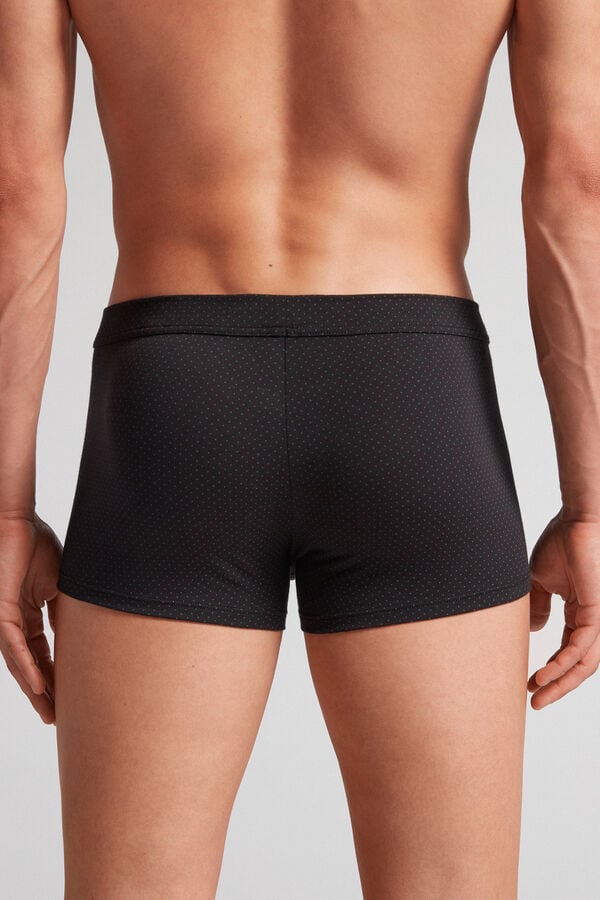 Boxer Intimissimi Micro Dot Natural Fresh Supima® Cotton Panske Čierne | 89240-HLRY