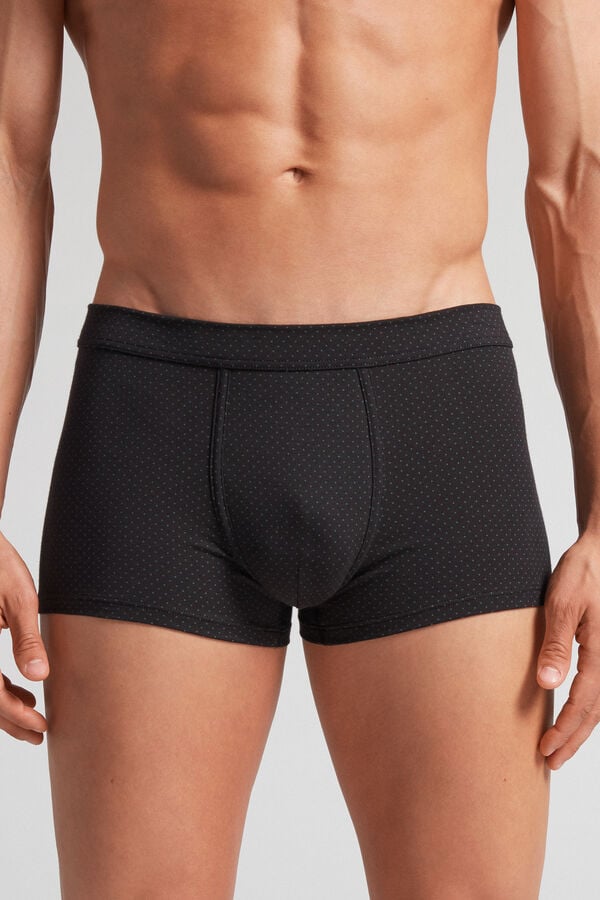 Boxer Intimissimi Micro Dot Natural Fresh Supima® Cotton Panske Čierne | 89240-HLRY