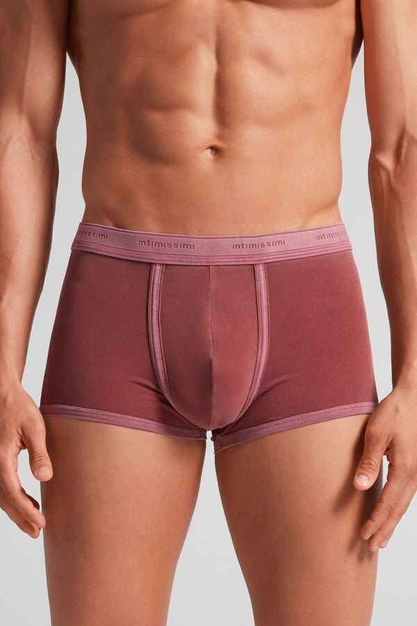 Boxer Intimissimi Natural Fresh Cotton Panske Bordove | 63845-FSUO