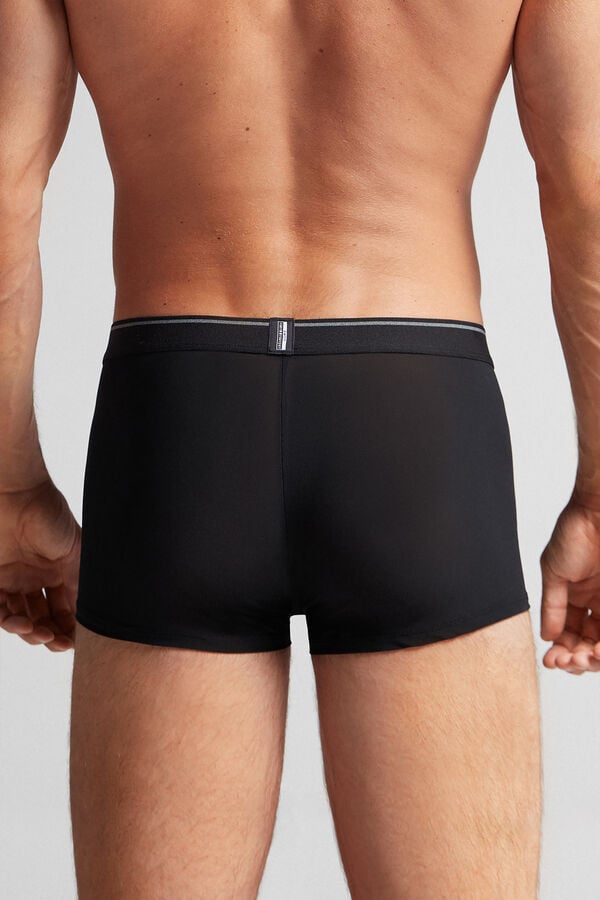 Boxer Intimissimi Super Fresh Micro-Mesh Panske Čierne | 97236-WYJZ