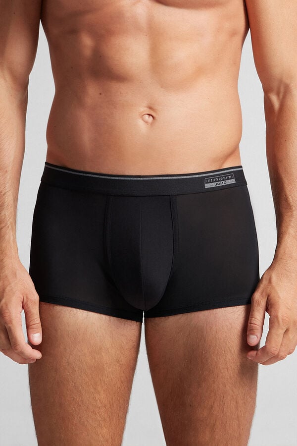 Boxer Intimissimi Super Fresh Micro-Mesh Panske Čierne | 97236-WYJZ