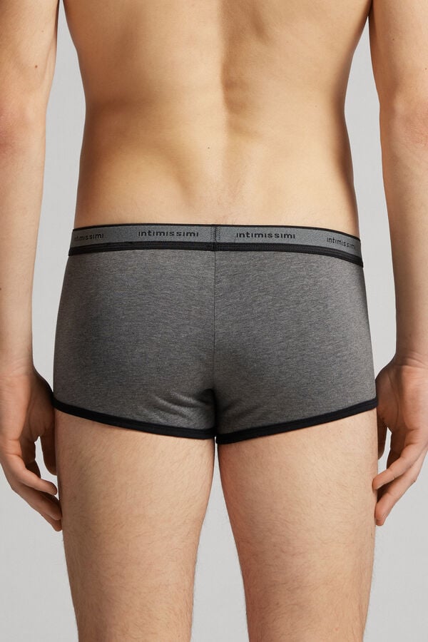 Boxer Intimissimi Superior Cotton With Logo Panske Tmavo Siva Čierne | 01938-RBWL