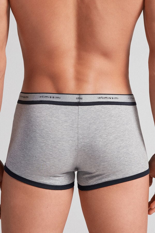 Boxer Intimissimi Superior Cotton With Logo Panske Svetlo Siva Modre | 51670-INCL