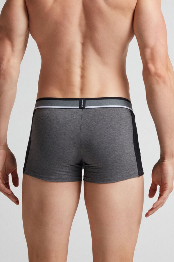 Boxer Intimissimi Two-Tone Superior Cotton Panske Tmavo Siva Čierne | 02514-VEXM