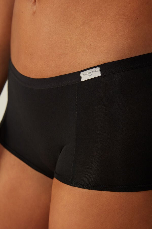 Kratasy Intimissimi Cotton Boyshorts Damske Čierne | 80469-QIAO