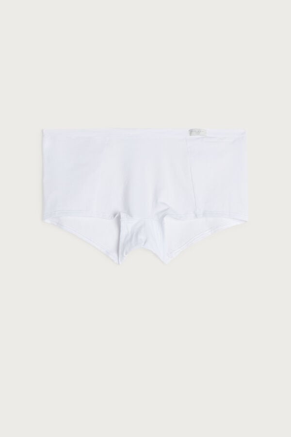 Kratasy Intimissimi Cotton Boyshorts Damske Biele | 12605-VCWI