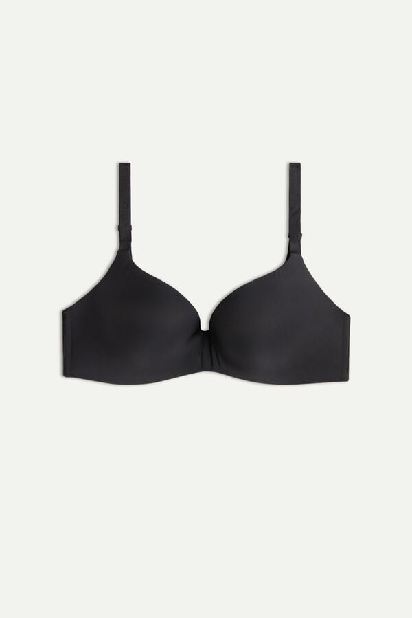 Podprsenka Intimissimi Adele Wireless Boost Triangle Ultralight Microfiber Damske Čierne | 09718-UQXN