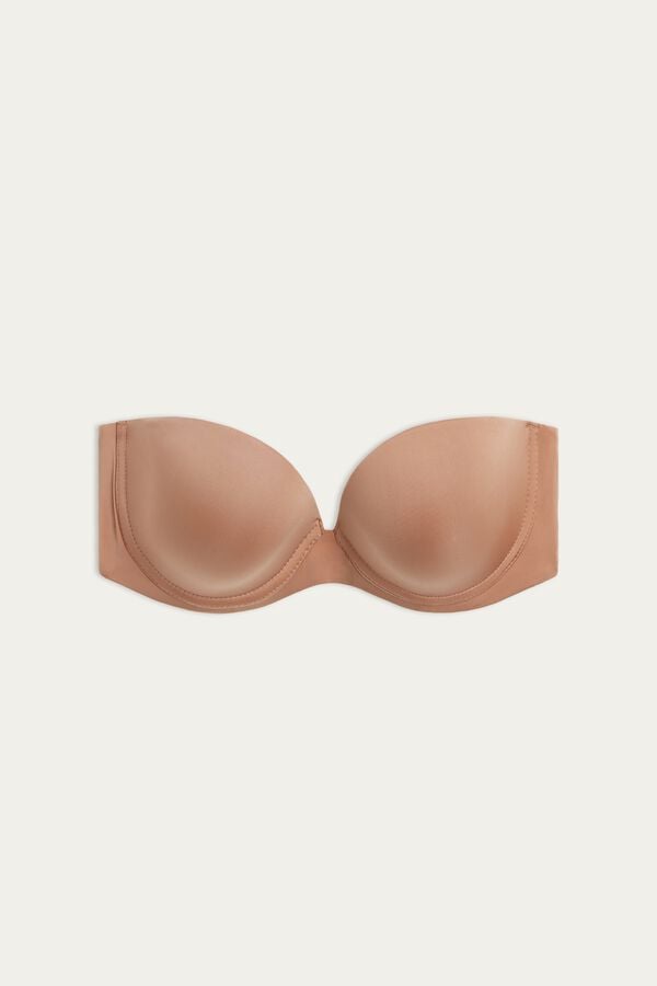 Podprsenka Intimissimi Anna Bandeau Ultralight Microfiber Damske Béžové | 20396-HSMZ