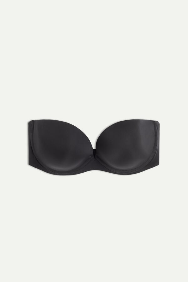 Podprsenka Intimissimi Anna Bandeau Ultralight Microfiber Damske Čierne | 95136-RBHY