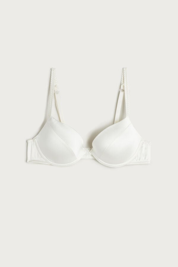 Podprsenka Intimissimi Bellissima Silk Push-Up Damske Biele | 75632-JKWM