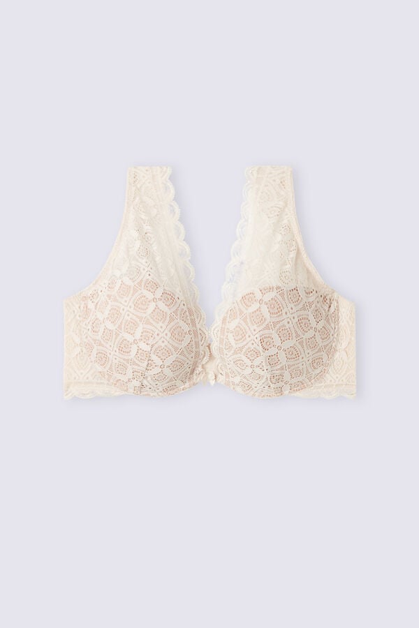 Podprsenka Intimissimi Elena Balconette Lace Damske Krém Ruzove | 61278-ZMBL