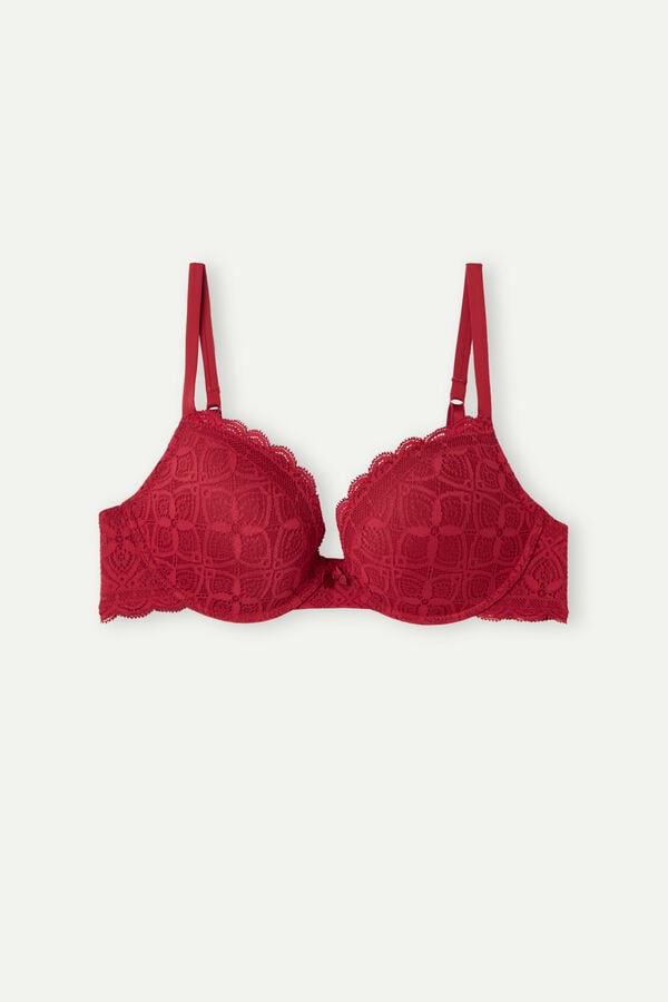 Podprsenka Intimissimi Elettra Super Push-Up Lace Damske Červené | 72419-VDJR