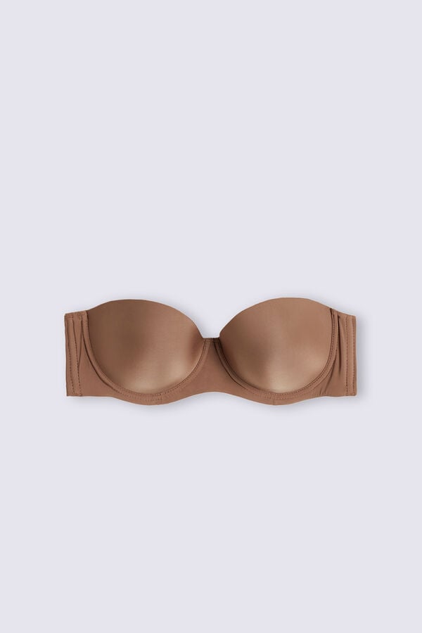 Podprsenka Intimissimi Giada Microfiber Bandeau Damske Tmavo Béžové | 61754-IAOQ