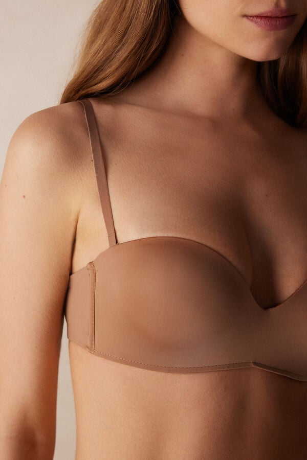 Podprsenka Intimissimi Gioia Bandeau Ultralight Microfiber Damske Béžové | 01569-VZLI