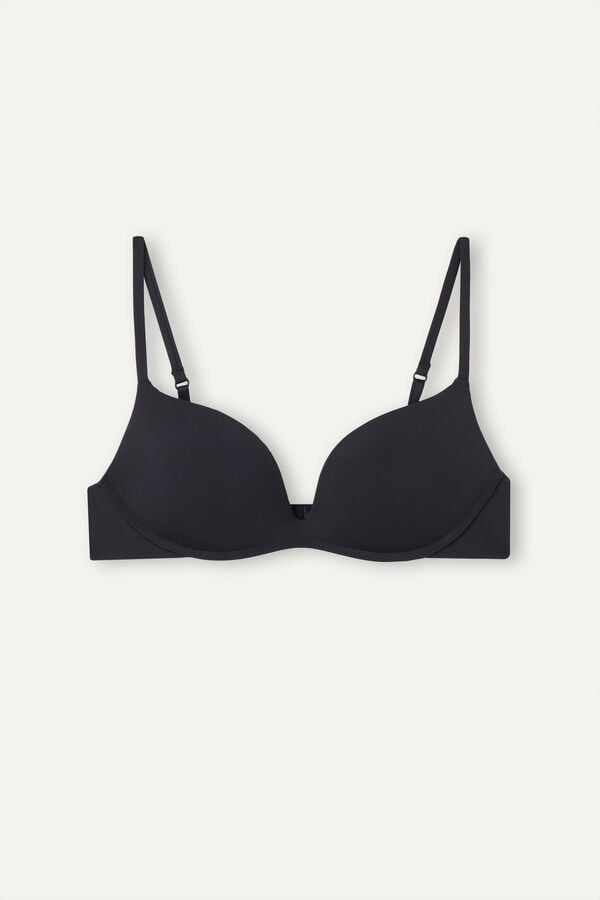 Podprsenka Intimissimi Gioia Push-Up Ultralight Microfiber Damske Čierne | 10972-UILR