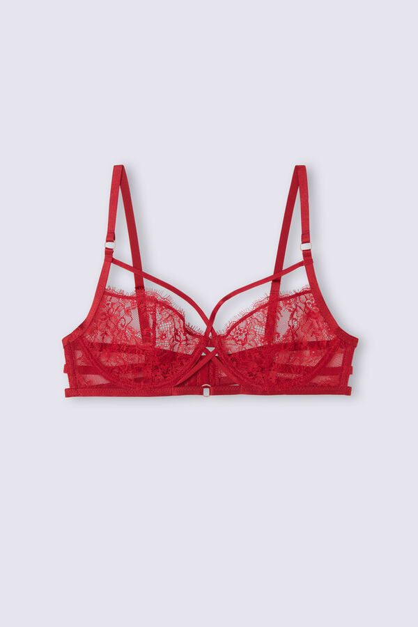 Podprsenka Intimissimi Intricate Surface Demi-Cup Damske Červené | 37845-XIEP