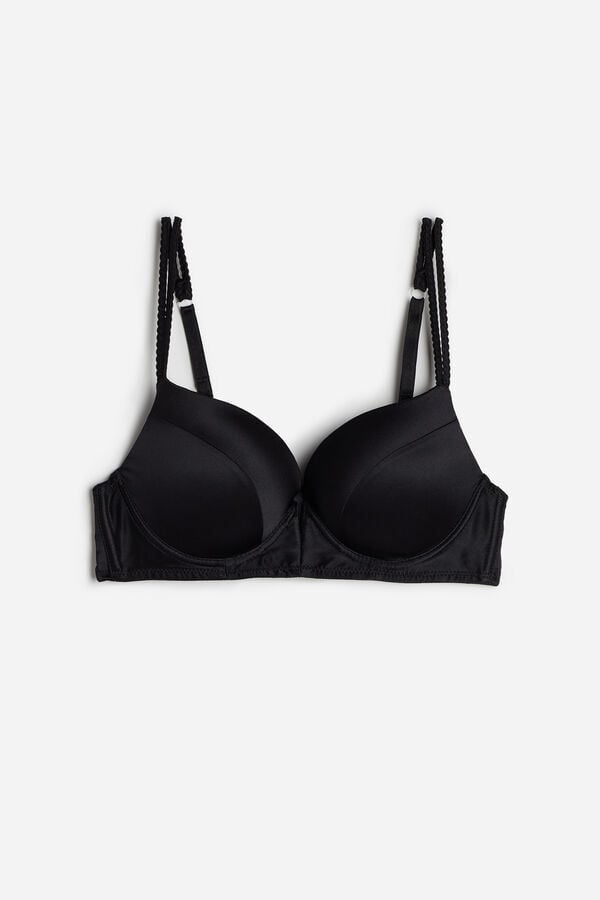 Podprsenka Intimissimi Mia Silk Super Push-Up Damske Čierne | 86592-JENR