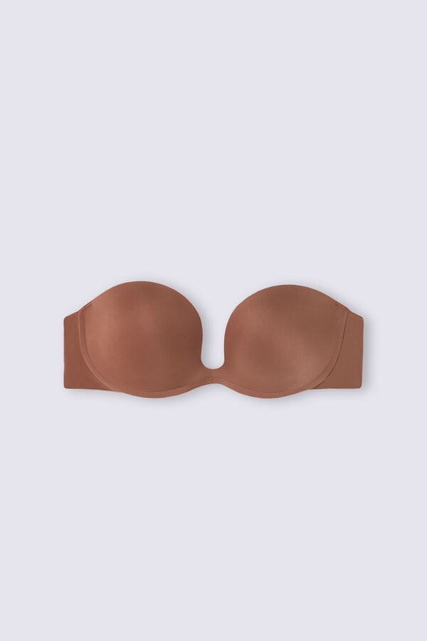 Podprsenka Intimissimi Monica Bandeau Ultralight Microfiber Damske Tmavo Béžové | 02968-DBIM